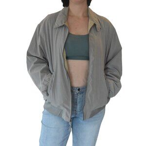 Weatherproof Tanker Golf Windbreaker Jacket Men's XL Gray Casual Athleisure